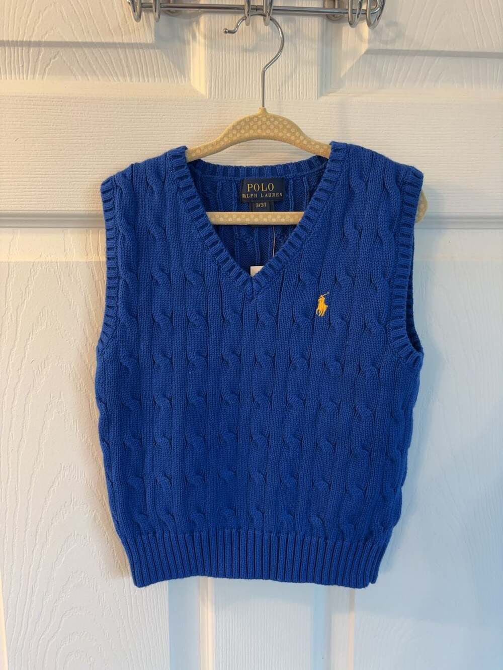 Polo Ralph Lauren Cable-Knit Cotton Sweater Vest Size 3/3T